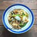 新玉ねぎと小松菜のレンチンあんかけうどん